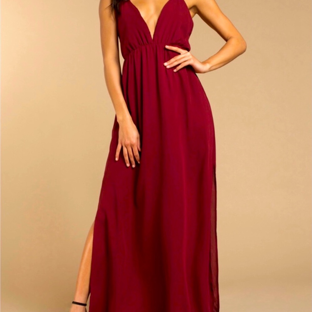 TOBI Imagine This Maxi Dress size Small in Wine - New with Tags, retail $108